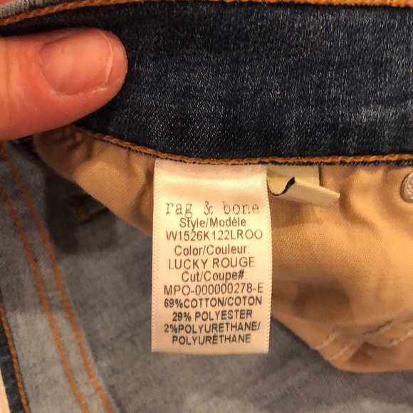 RAG & Bone Ankle Skinny Raw Hem Mid Rise Lighter Blue Denim Size 31 Soft Jeans - Picture 14 of 16